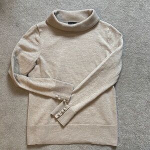Elegant Gold Turtleneck Sweater
